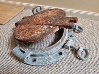 Brass Steamship Porthole Assembly, Unrestored