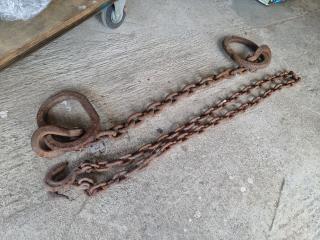 Pair of Chain Lifting Hooks