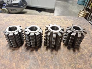 4 x Gear Hobber Cutters