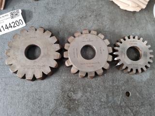 3 x Gear Shaper Cutters 