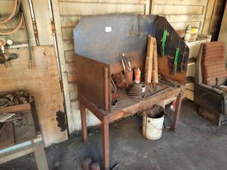 Industrial Steel Workshop Bench