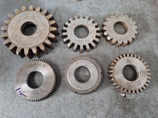 6 x Gear Shaper Cutters