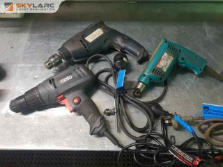 3 x Electric Drills