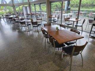 Large Set of Cafe Tables and Chairs 