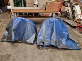 2x Semi-circular Welding Screen Assemblies