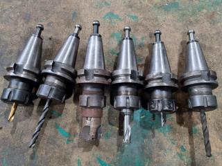 6x BT40 Type ER Collet Chuck Drill Tool Holders