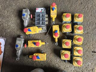 Industrial Emergency Stop Switches and Rope Pull Switches Lot