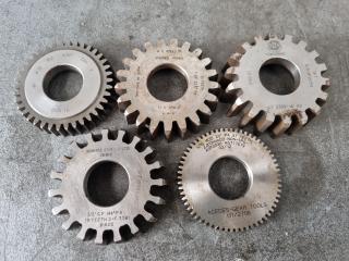 5 x Gear Shaper Cutters