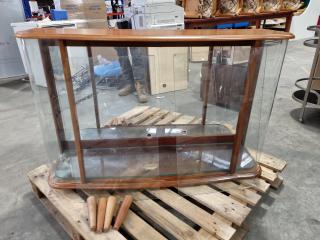 Vintage Wood & Glass Display Cabinet, needs restoration