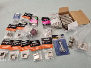 Assorted Hinges, Drawer Pullls, Door Stops, Deadbolt, & More