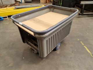 ErgoLift Hydra-Lift Mobile Linen Cart With Self Raising Inner Floor