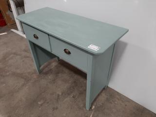 Cyan Coloured Commercial 2 Drawer Table