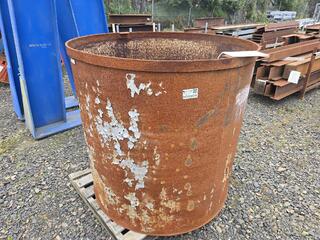 Steel Fire Pit Drum Tank 1270mm Diameter