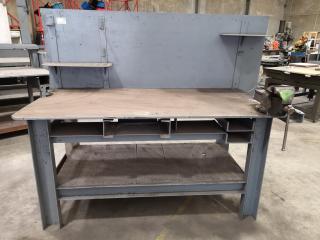 Heavy Duty Steel Topped Workbench