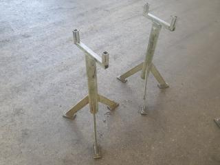 2 Metalwork Steel Support Stands