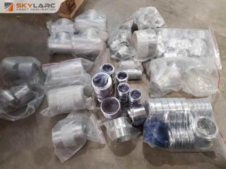 Lot of Assorted New Stainless Pipe Fittings