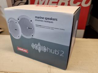 Simrad Sonic Hub 2 200W 6.5" 2-Way Marine Speakers, New