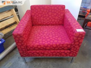 Modern Red Padded Chair