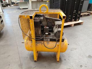 Yellow electric air compressor