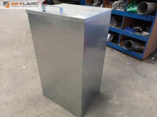 Galvanised Steel Workshop Bin w/ Cleaning Rags