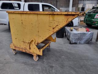 Large Mobile Steel Tipping Bin