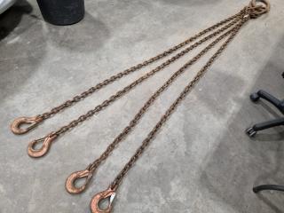 4-Leg Lifting Chain Assembly, 6.7 Ton Max Capacity