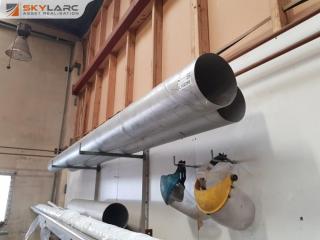 2 x Large Diameter Stainless Steel Pipes