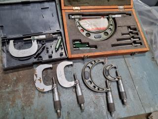 6x Assorted Mitutoyo Outside Micrometers