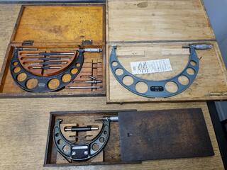 3x Vintage Imperail Size Outside Micrometers