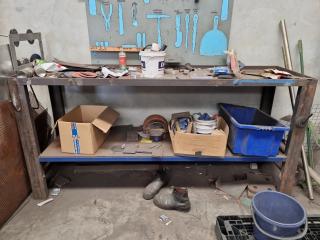 Heavy Steel Framed Workbench