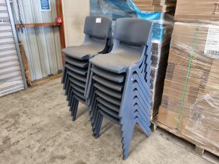 16 x Plastic Stacking Chairs 