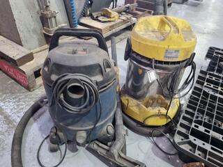 2x Shop Vacs Vacuums,  Ryobi & Karcher Brands