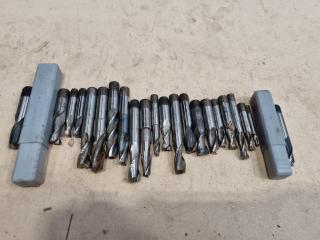 22x Assorted Screw Type End Mills