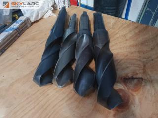 4 x Large Diameter HSS Drill Bits