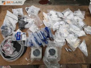 Lot of Industrial Electronic Fittings, Connectors, LED, Cables & More