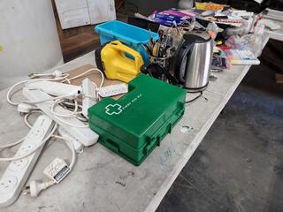 Assorted Office Supplies, Accessories, Kitchen Items
