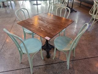 Cafe Table and 4 x Chairs