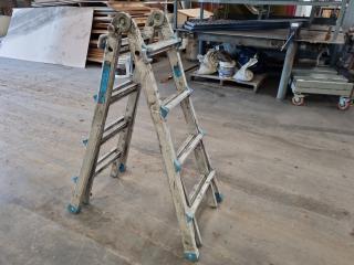 Telescopic Articulated Aluminium Ladder