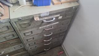 7 drawer Workshop Cabinet with Contents 