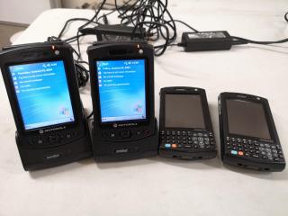 4x Motorola Symbol MC50 Mobile Handheld Computers w/ 2x Charging Cradles