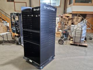 Double Sided Mobile Shelving Display Unit