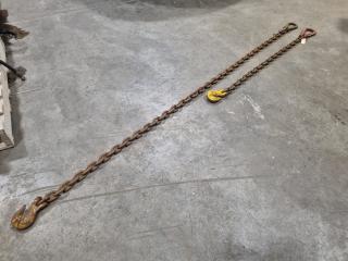 2x Single Leg Lifting Chain Assemblies, 5.3 Ton Capacity