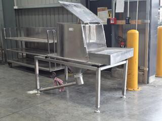 Stainless steel hopper with vibrating motor and ball valve