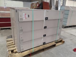 2x Europlan 4 Door Locker Units