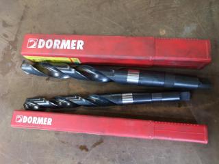 2x Dormer HSS Taper Shank Drills, 19.5mm & 25mm