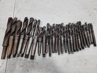 27x Assorted Morse Taper Shank Drills