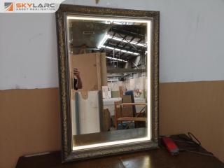 Stylish LED Lighted Beveled Wall Mirror