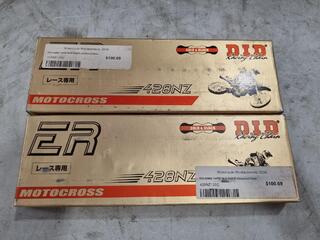 DID Motircycle Drive Chains 428NZ, 2x Units, New