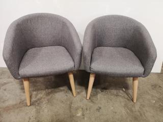 2x Stylish Office Reception Chairs