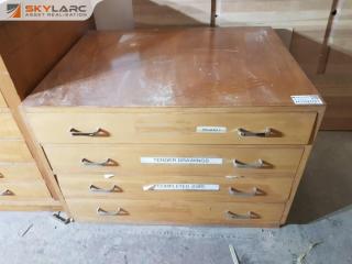 Vintage Timber Plan Cabinet